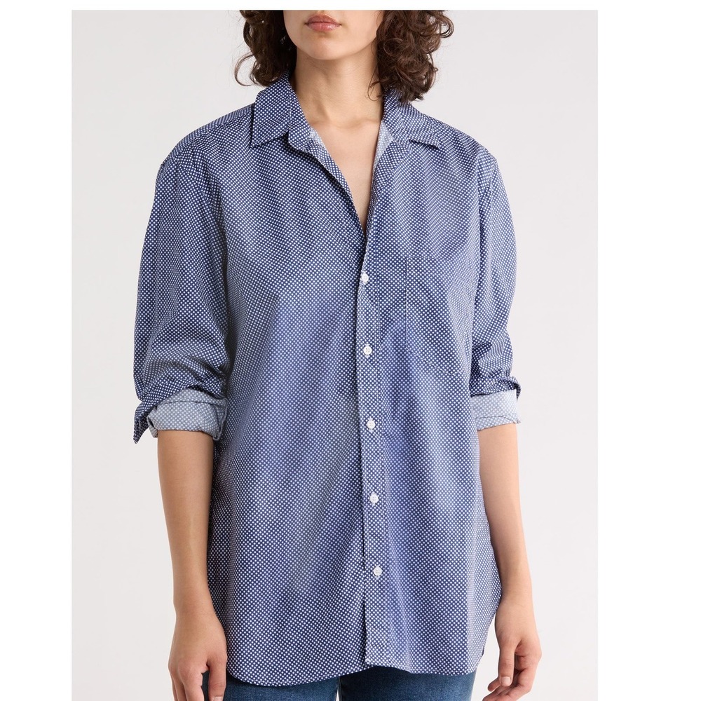 Frank &‎ Eileen Frank Cotton Polka Dot Button Up Size M